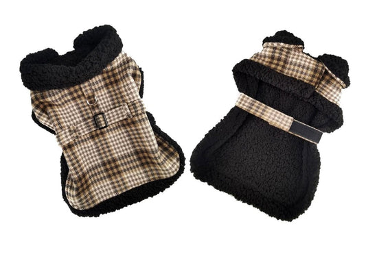 Designer Dog Coats- Plaid Fleece