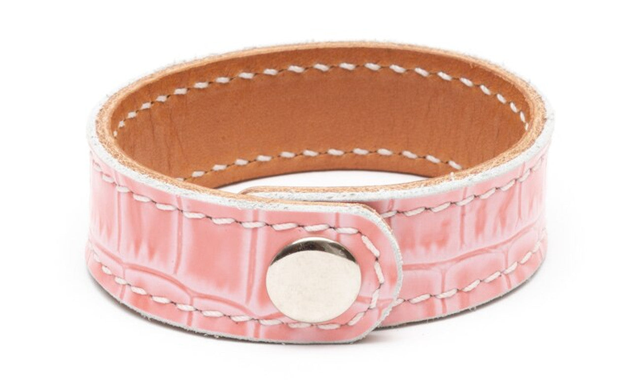 Prestige Pink Crocodile Bracelet