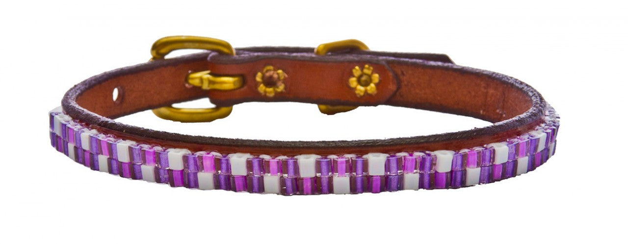 Pet Collar Purple Jewel
